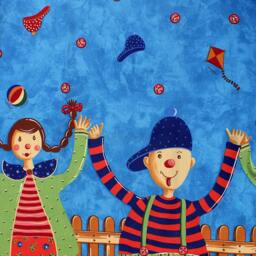 Kids Kite Pillow Cover - Blue, Green & Red - thumbnail 4