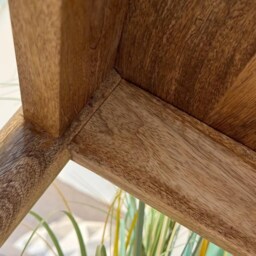 Solid Mango Wood Bench Or Slim Coffee Table - 90cm Wide - thumbnail 4