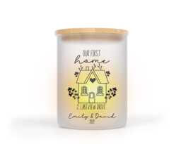 Personalised Glass Candle Holder Jar - Frosted & Lid Gift Ideas For New Home Couple 3rd Wedding Anniversary Autumn D??cor Him Her