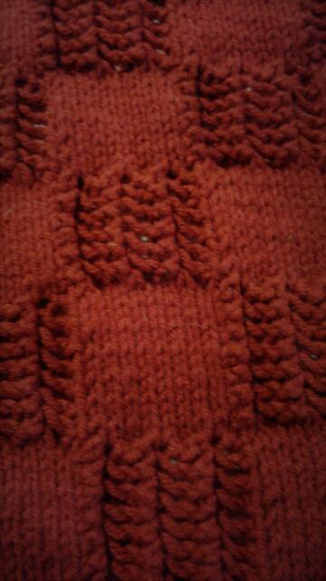 Burgundy Or Dark Red Handmade Hand-Knitted Baby Afghan Blanket Made With Worsted Weight Yarn - image 1