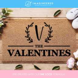 Custom Initial Family Name Doormat - Monogram Closing Gift - thumbnail 1