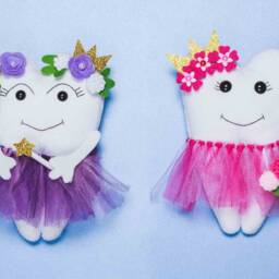 Personalized Tooth Fairy Pillow With Tutu Felt Keepsake, Nursery Decor - thumbnail 4