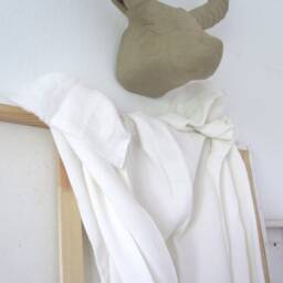 Vintage2.0 Meterware Fabric 100% Linen 3.20 Meters High White Tissu Linen Nya Nordiska - thumbnail 2