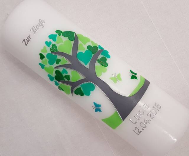 Baptismal Candle Tree Of Life, Incl. Inscription - image 1