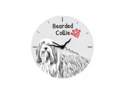 Bearded Collie, Free Standing Mdf Floor Clock With An Image Of A Dog - thumbnail 1