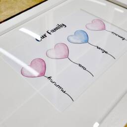 Personalized Family Heart Print, Watercolor Mother's Day Gift - thumbnail 3