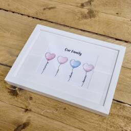 Personalized Family Heart Print, Watercolor Mother's Day Gift - thumbnail 1