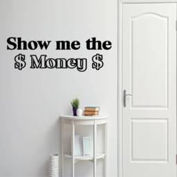Vwaq Show Me The Money Wall Decal Saying Quote Vinyl Letters Stickers Room Decor - thumbnail 1