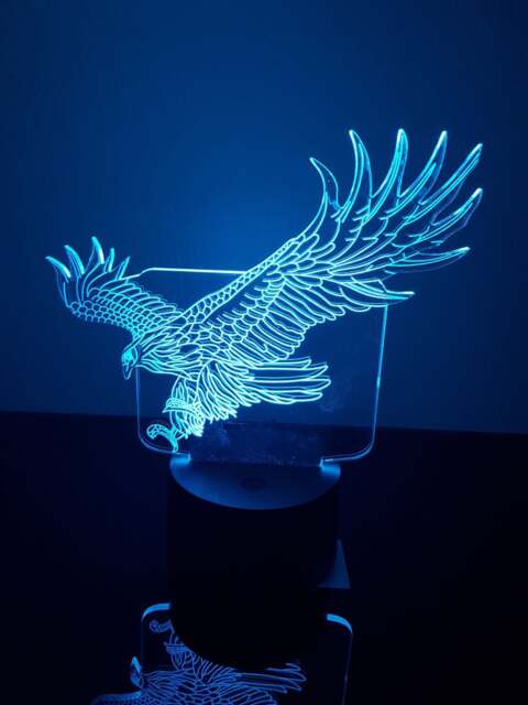 Eagle 3D Illusion Led Lamp, Bluetooth Music, Personalized Gift - image 1