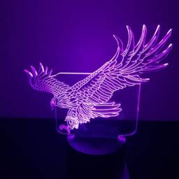 Eagle 3D Illusion Led Lamp, Bluetooth Music, Personalized Gift - thumbnail 4