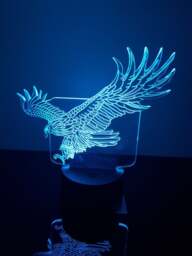 Eagle 3D Illusion Led Lamp, Bluetooth Music, Personalized Gift