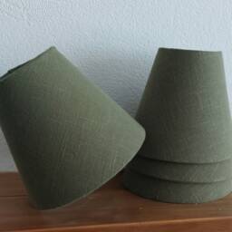 Pure Linen Khaki Candle Clip Lampshade For Wall Lights Chandeliers - thumbnail 3