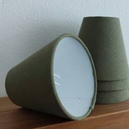 Pure Linen Khaki Candle Clip Lampshade For Wall Lights Chandeliers - thumbnail 2