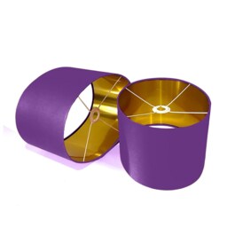 New Luxury High Quality Handmade Purple 71 Fabric Lamp Shade Oval Shape Oval Metallic Lining
