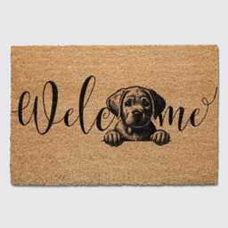 Labrador Welcome Doormat Custom Dog Lover Gift - 60x40cm, 70x40cm, 90x60cm - thumbnail 1
