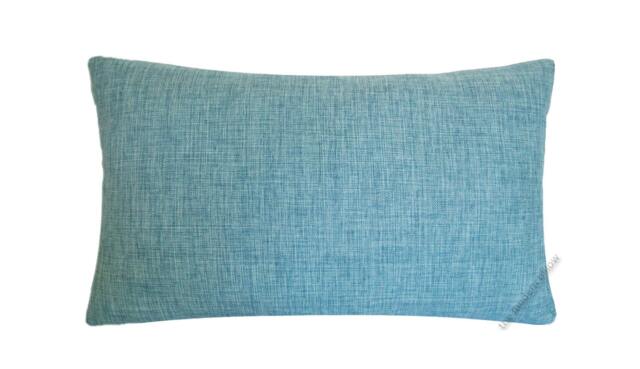 Aqua Blue Cosmo Linen Decorative Throw Pillow Cover/Case Cushion 12x18 - image 1