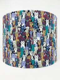 Cats Lampshade, Cat Lover Lamp Shade, Light For Table Lamps Or Ceiling Lights - thumbnail 1