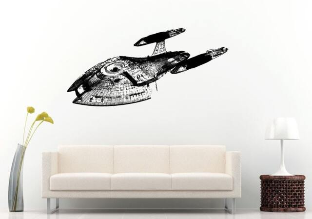 Star Space Craft Ship Spaceship Fighter Galaxy Rocket Satellite Nasa Shuttle Take Off Wall Decal Vinyl Sticker Mural Room Decor L1225 - image 1