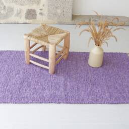 Medium Handwoven Lavender Rug, Bathroom Kitchen Carpet, Gift For Mother, Farmhouse Decoration, Bohemian Nursery Rug - thumbnail 2