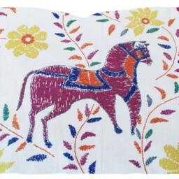 John Robshaw Elephant Pillow Cover Linen Blend Throw - thumbnail 4