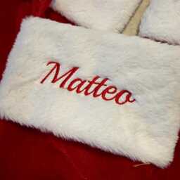 UK Seller Personalised Embroidered Christmas Eve Stocking - thumbnail 3