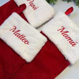 UK Seller Personalised Embroidered Christmas Eve Stocking - thumbnail 2