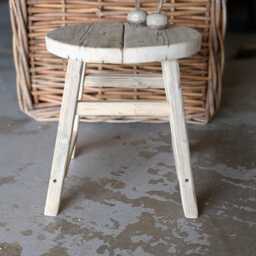 Round Wooden Stool - thumbnail 2
