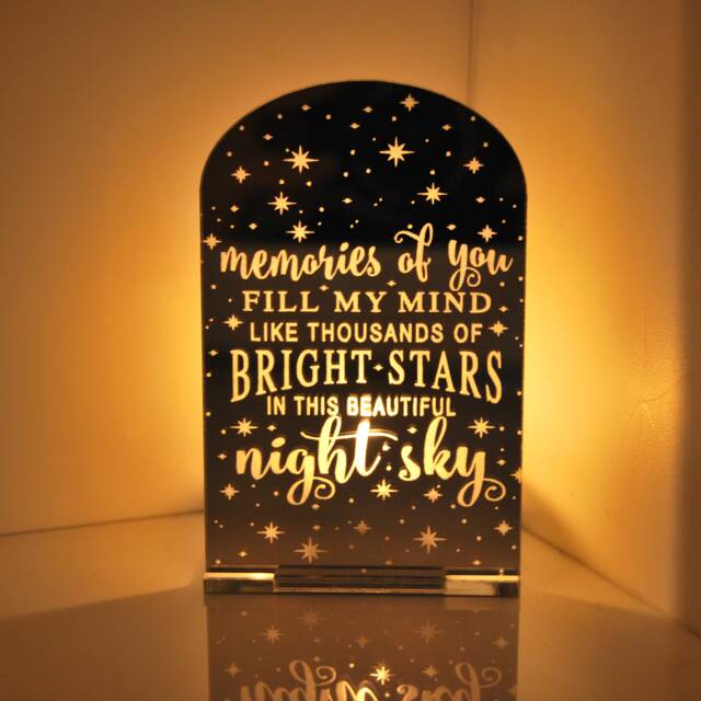 Memories Of You - Mirror Perspex Tea Light Candle Holder - image 1
