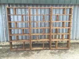 The Zig Zag Group Industrial Up-Cycled Pigeon Hole Shelving Units/Bookcase - For Delivery Charge Info See Description - thumbnail 1