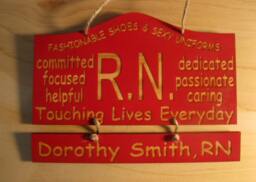 Personalized Wooden Nurse Wall Hanging - thumbnail 1