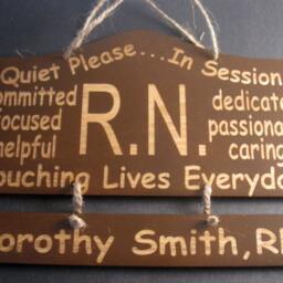 Personalized Wooden Nurse Wall Hanging - thumbnail 2
