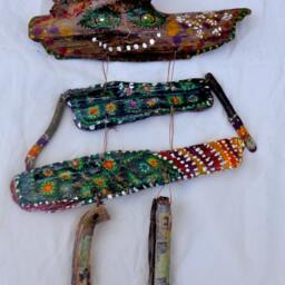 Beautiful Global Goddess Driftwood Sculpture Hand Made One Of A Kind Painted Found Objects Assemblege Recycle Fine Art Original Pop - thumbnail 3