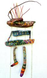 Beautiful Global Goddess Driftwood Sculpture Hand Made One Of A Kind Painted Found Objects Assemblege Recycle Fine Art Original Pop - thumbnail 1