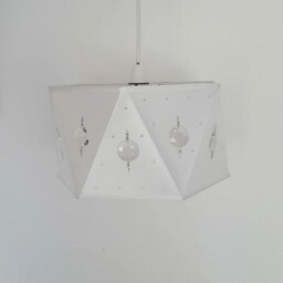 Geometric Acrylic Jewel Pendant Drum Shade 11 Inch Ceiling Light Shade - thumbnail 3