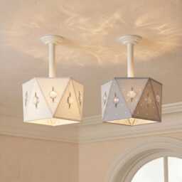 Geometric Acrylic Jewel Pendant Drum Shade 11 Inch Ceiling Light Shade - thumbnail 1