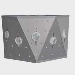 Geometric Acrylic Jewel Pendant Drum Shade 11 Inch Ceiling Light Shade - thumbnail 4