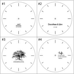 Oak Wood Wall Clock Engraved Personalised Custom Unique Family Wedding Gift - thumbnail 4