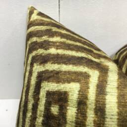 Handwoven Ikat Silk Pillow Cover, Modern Home Decor - 16x16 - thumbnail 3