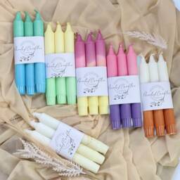 Dip Dyed Dinner Candles, Pillar Candles, Blue Green Candles, Set Of 3, Wedding Candles, Tall Taper Candles, Decorative Candles, Colourful Candles - thumbnail 3