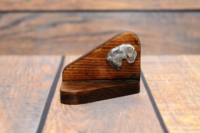 Cesky Terrier - Wooden Candlestick With Dog, Souvenir, Decoration, Limited Edition, Collection - image 1