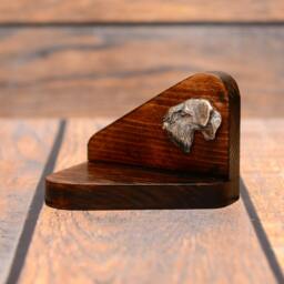 Cesky Terrier - Wooden Candlestick With Dog, Souvenir, Decoration, Limited Edition, Collection - thumbnail 2
