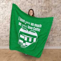 Celtic Football Fleece Blanket - Made in England, Cozy Throw - 150cm X 150cm - thumbnail 3