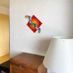Handmade - Original Paper Mache Snake Wall Hanging - thumbnail 4