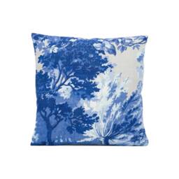 Thibaut - Lincoln Toile Blue & Flax Soft Muted Romantic Countryside Designer Cushion Cover Luxury Throw Pillow Handmade Home D??cor - thumbnail 2
