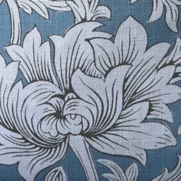 William Morris Chrysanthemum Toile Luxury Designer Fabric Vintage Blue Floral Cushion Pillow Cover - thumbnail 2