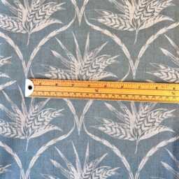 1660. Neesha Steel Blue Block Print Linen Look 100% Cotton Cushion Cover - thumbnail 3