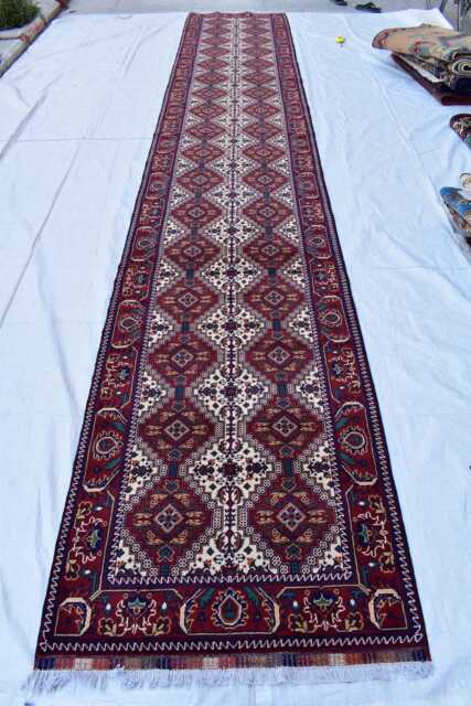 3x18 Ft Handwoven Afghan Runner Rug Yousafi Wool Hallway Carpet - image 1
