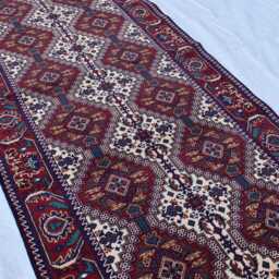 3x18 Ft Handwoven Afghan Runner Rug Yousafi Wool Hallway Carpet - thumbnail 3