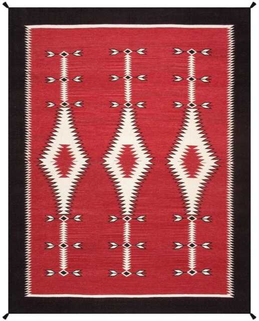 Custom Southwest Wool Kilim Rug Handwoven Tribal Design, Reversible Kilim - image 1