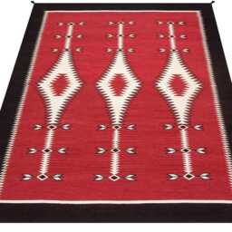 Custom Southwest Wool Kilim Rug Handwoven Tribal Design, Reversible Kilim - thumbnail 4